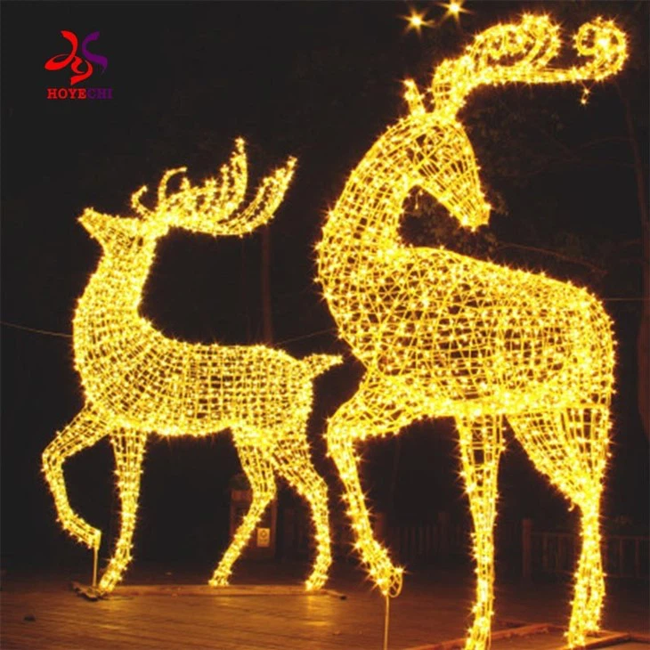 Commercial 3D Sculptures Light Christmas Deer