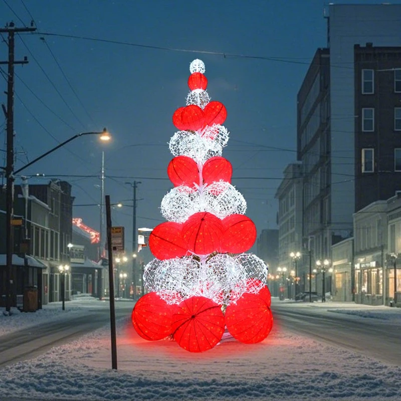 HOYECHI New Ball-shaped Christmas Tree Christmas Hotel Mall Entrance Decoration