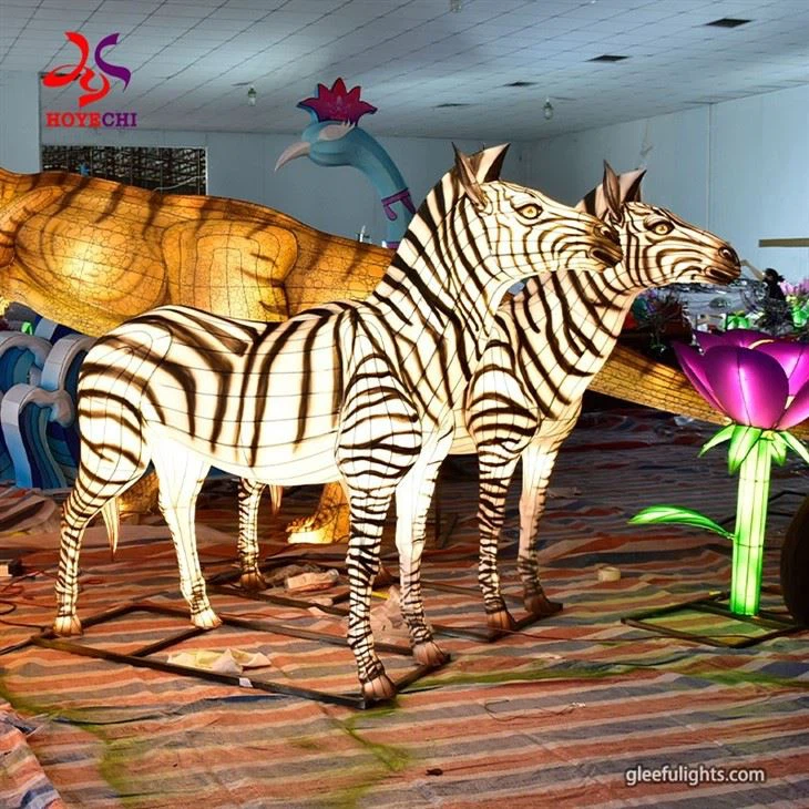 LED Lighted Animal Dinosaur Lantern For Outdoor Park Garden Decor