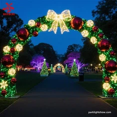 Didelis lauko kalėdinis apšviestas archway šviesos rinkinys